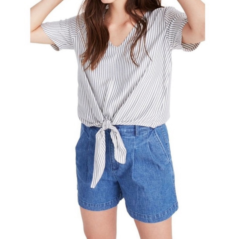 Madewell tie front top